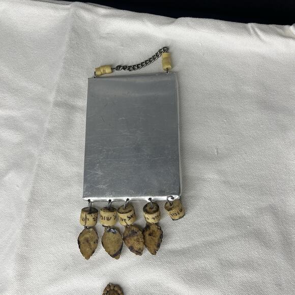 Vintage Judaica Hebrew Kabbalistic Hand Writing on Hand Hanging Amulet Kabbalah - Picture 8 of 8